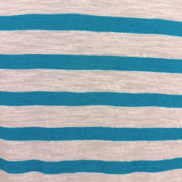 Chico’s Size Tunic Tee 3 XL Blue Rock Star Stripe Embellished - Picture 8 of 15